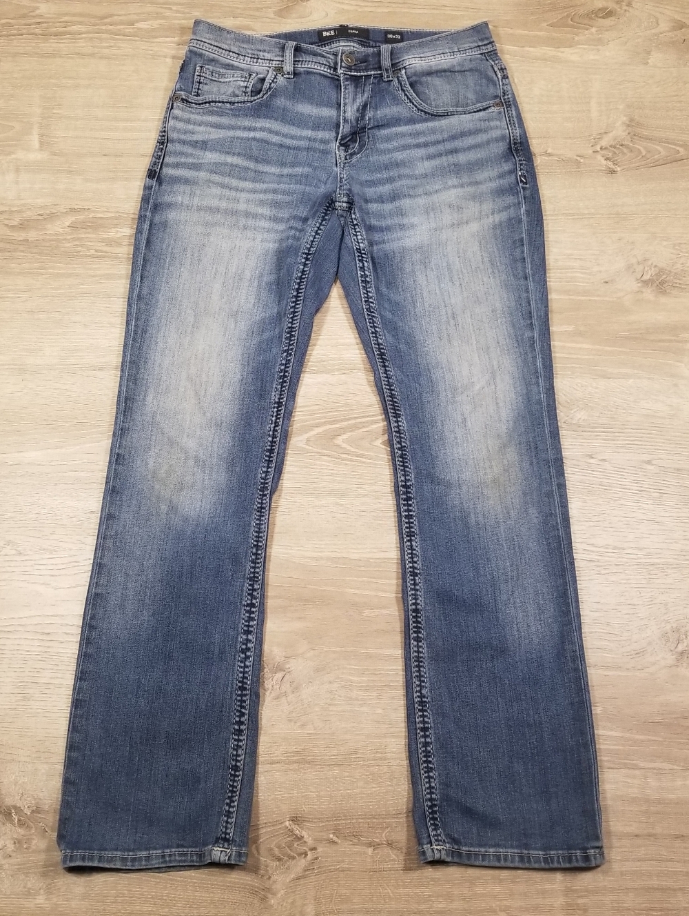 BKE Derek Straight Leg Stretch Jeans Mens Size 30x32 Denim Medium Wash